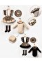 Leopard Patterned 4-Piece Set Hat Socks Snap-On Bodysuit Suspender Skirt Baby Girl 4-Piece Set - 2
