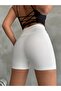 Women's Ecru Shaping / Sculpting Super Mini High Waist Leggings - 2