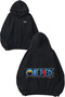 One Piece Emblem Design Backpack Printed Black Hooded Sweatshirt