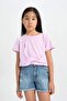 Girl's Relax Fit Crew Neck Short Sleeve T-Shirt (24 Hs) - 4