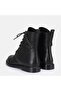LARGE NUMBER WOMEN'S GENUINE LEATHER BOOTS 41-42-43-44-BLACK LEATHER - 3