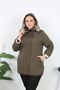 Water Repellent Quilted, Cotton Lined, Large Size, Plaid, Seasonal, Khaki Rek - 5