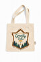 Camp Gravity Falls Printed Canvas Tote Bag with Velcro and Inside Pocket