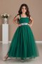 Sequined Belted Full Length Children's Evening Dress Aby240