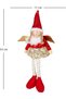 Christmas Ornament, Sitting Winged Fairy Figure, Red - Gold Skirt, 17X53 cm - 3