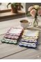 6 Presentation and Cocktail Napkins Linen Special Stain Resistant Fabric - 6