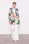Emerald Green Double-Breasted Patterned Jacket - 2