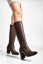 Mr903 Marvelle Women's Knee-High Boots |   Thick Heeled, Zippered, Stylish & Comfortable Daily and Occasion Boots - 2