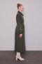 Khaki Quilted Detailed Trench Coat - 2