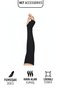 Black Finger-Looped Women's Oversleeves Stretch Fabric Combed Cotton Hijab Prayer Dress - 2