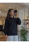 Cotton White Sweatshirt with Embroidered Sleeves - 3
