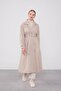 Beige Sleeve Rubber Detail Trench Coat