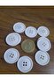 Trench Coat, Jacket, Coat, Cardigan Button 2.5 cm Stick Button 1 Pack 10 Pieces (White) - 3