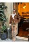 Women's Oversized Suede Coat - 4