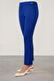 Cobalt Blue Elastic Waist Pocket Detailed Trousers - 3
