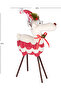 Christmas Ornament, Deer, Red-White - Wooden Legs, 24X35 cm - 4