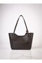 Elena Bitter Brown Matte Zipper Detailed Women's Shoulder Bag - 2