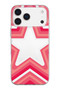 Star Patterned Transparent Silicone Phone Case with Logo Detail Compatible with iPhone 17 Pro Max/18 Pro Max