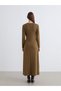 Özmarka New Season Crew Neck Waist-Fitted Dress - 4