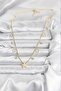 Brass Gold Color Zircon Stone Polar Star Model Women's Necklace - - 2