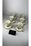Gilded Porcelain 6-Piece Coffee Cup Set Decorative Object Figurine Living Room Accessory Coffee Table Desk Living Room Decor - 6