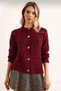 Gold Buttoned Boucle Comfortable Women's Knitwear Cardigan - 2