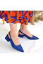 Morji Blue Skin Heeled Shoes - 4