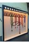 Black-Beige Color Wooden Prayer Bead Stand Illuminated Prayer Bead Cabinet Including Adapter 23 Hangers - 6