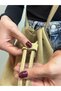 Urban Series Genuine Nubuck Leather Tasseled Puppy Women's Bag - 3