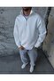 Winter Sweatshirt Wide Cut with Fleece Inside - 2