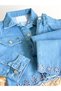 New Season Embroidery Detailed Jeans Denim Suit - 8