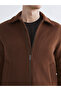 Southblue Brown Shirt Collar Wool Blend Men's Cashmere Jacket - 3