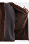 Southblue Brown Shirt Collar Wool Blend Men's Cashmere Jacket - 4
