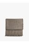 Viral Soft Touch Tassel Detailed Wool Textured Houndstooth Pattern Winter Shawl / Long Scarf - 4