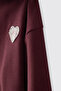 Baby Girl Hooded Heart Applique Zippered Soft Textured Sweatshirt - 2