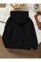 Girls/Boys Black K Hooded Printed Sweatshirt - 3
