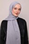 شال جاكار أزرق بنمط قضبان رمادية - 3