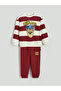 Vizyon New Season Striped Paw Petrol Printed Boys' Sweatshirt and Sweatpants - 3