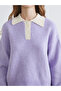 Xside Lila Polo Yaka Oversized Women's Knitwear Sweater - 3
