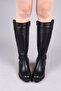حذاء تيريجا زخرفة بأزرار مسطح باللون الأسود - 5