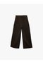 Viscose Blend Basic Wide Leg Trousers - 2