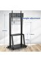 Mobile TV Cart TV Stand for 32-75 inch TVs, Rolling Floor Mount with Shelf (Black) - 6