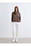 Lcwaikiki Basicbrown Crew Neck Oversized Women's Sweatshirt - 2
