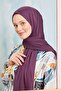 Dark Purple Five Combed Cotton Shawl - 2