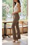 Premium quality, flexible Stretch Fabric waist belted, wide leg stylish trousers. - 2