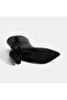 Women's Black Tassel Detailed Heeled Leather Boots - 5