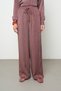 Women's Burgundy Color Distressed Wide Leg Comfortable Fit Trousers