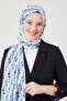 Cobalt Round Pattern Violet Medina Silk Shawl - 4