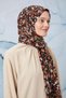 Red Watercolor Floral Pattern Cotton Shawl - 3