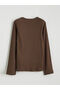 Crew Neck Bow Detailed Girl's T-Shirt - 3